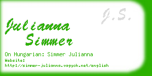 julianna simmer business card